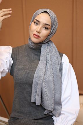 شال طوسی زنانه ویسکون Silk Home - کد 792531460