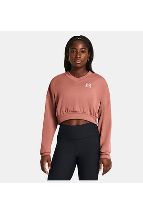 سوئیشرت اسپرت صورتی زنانه اورسایز Under Armour - کد 792629340