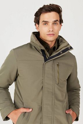 پالتو پشمی سبز مردانه اورسایز Wrangler - کد 786135508