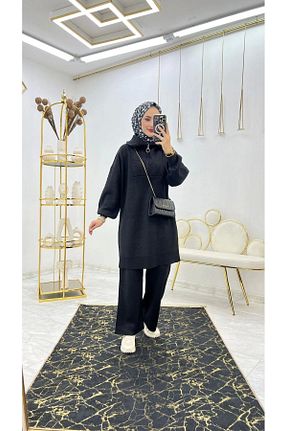 ست بالاتنه و پائین تنه مشکی زنانه تریکو FIRSTESLEM - کد 772198226