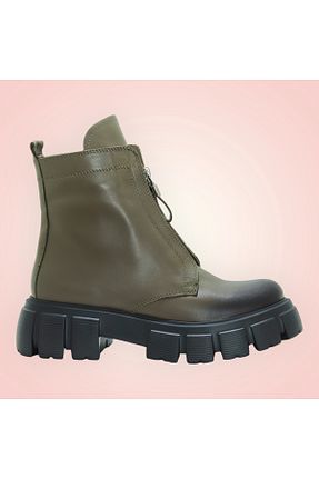 بوت / نیم بوت خاکی زنانه چرم خالص LAVENDER SHOES - کد 792556694