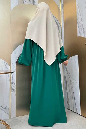 کلاه و ابایا سبز زنانه %100 پنبه Bym Fashion - کد 792502028