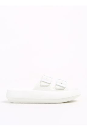 دمپائی سفید زنانه پاشنه ساده پاشنه کوتاه ( 4 - 1 cm ) کد 792816357