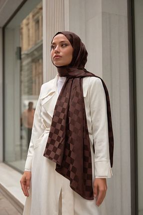 شال قهوه ای زنانه پنبه ای Ralcuop - کد 792868861