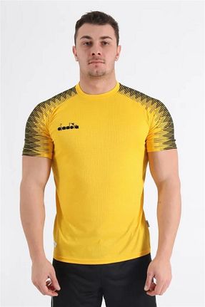 تیشرت اسپرت زرد مردانه رگولار Diadora - کد 792482507