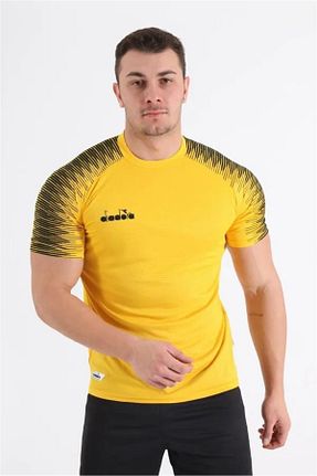 تیشرت اسپرت زرد مردانه رگولار Diadora - کد 792482507