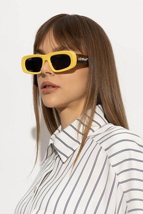 عینک آفتابی طوسی زنانه UV400 OFF WHITE - کد 792561615