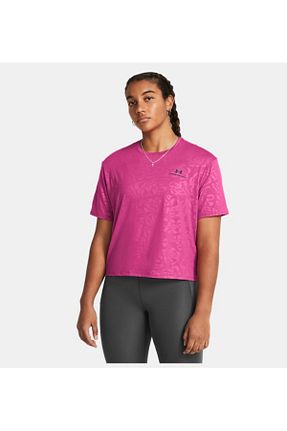 تیشرت اسپرت صورتی زنانه کروپ فیت Under Armour - کد 792595800