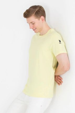 تی شرت زرد مردانه رگولار یقه گرد کد 792876851