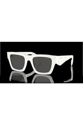 عینک آفتابی سفید زنانه UV400 Prada - کد 792767720