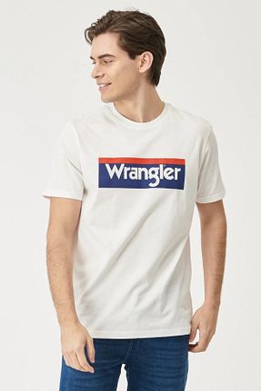 تیشرت نباتی مردانه یقه خدمه Wrangler - کد 684207794