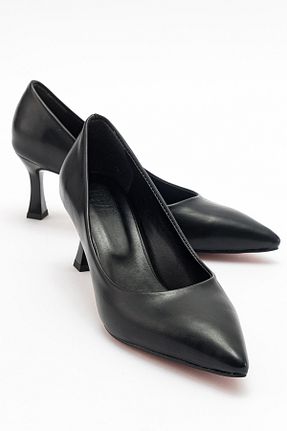 کفش استایلیتو مشکی پاشنه نازک luvishoes - کد 792876328