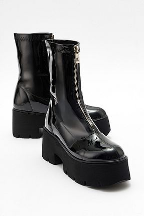 بوت / نیم بوت مشکی زنانه چرم مصنوعی luvishoes - کد 792884500