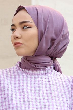 شال بنفش زنانه پنبه ای Gizce - کد 792916541