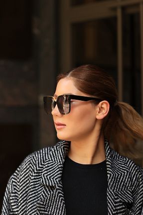 عینک آفتابی مشکی زنانه UV400 Nilu Moda - کد 793046813