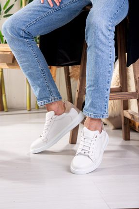 کفش کژوال سفید مردانه پاشنه کوتاه ( 4 - 1 cm ) پاشنه ساده کد 793136218
