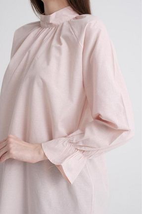 پیراهن حجاب صورتی زنانه اورسایز CNG MODA - کد 793264566