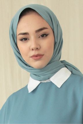 شال فیروزه ای زنانه پنبه ای Gizce - کد 792917370