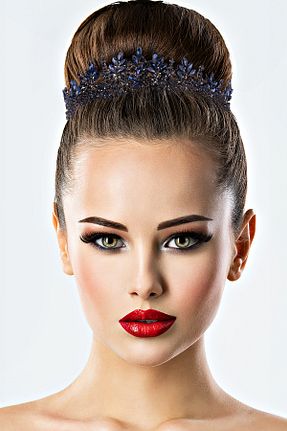 تاج آبی زنانه سنگ کریستال Limelia - کد 793065720