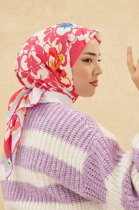 روسری صورتی پنبه ای Silk Home - کد 793305198