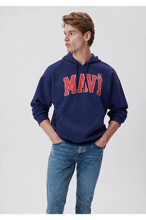 سوئیشرت آبی مردانه ساده Mavi - کد 760375030