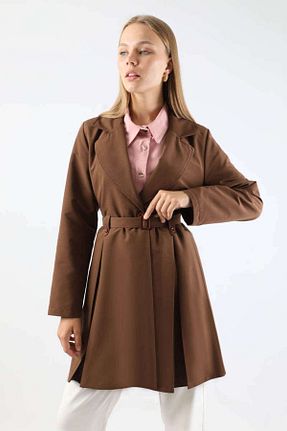 ترنچکت قهوه ای زنانه آستر دار ZÜLAYS - کد 758396953