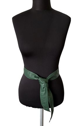 کمربند سبز زنانه چرم خالص asus deri - کد 265604372
