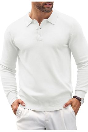 پلیور سفید مردانه ساده youknitwear you - کد 793927549
