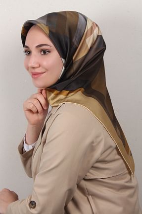 روسری سفید 90 x 90 Aker - کد 779373421