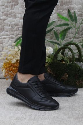 کفش کژوال مشکی مردانه چرم طبیعی پاشنه کوتاه ( 4 - 1 cm ) پاشنه ساده کد 793588151