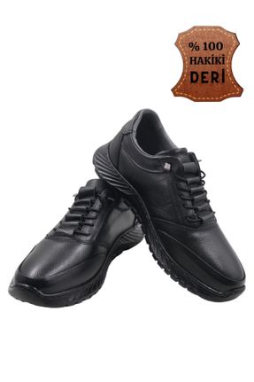 کفش کژوال مشکی مردانه چرم طبیعی پاشنه کوتاه ( 4 - 1 cm ) پاشنه ساده کد 793067688