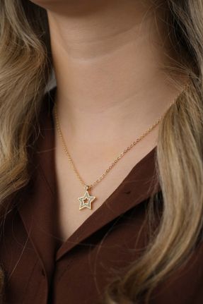 گردنبند جواهر زنانه روکش طلا کد 793520411