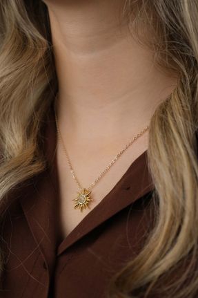 گردنبند جواهر زنانه روکش طلا کد 793520911