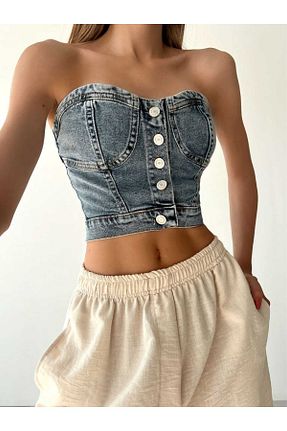 بلوز آبی زنانه چینی DEEFWEAR - کد 793586031