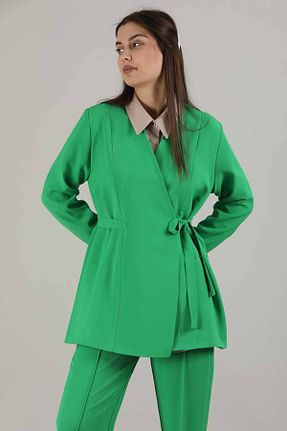 ست بالاتنه و پائین تنه سبز زنانه بافتنی ZÜLAYS - کد 695038574