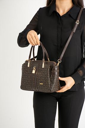 کیف دوشی قهوه ای زنانه چرم مصنوعی Just Polo - کد 793645709