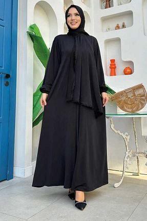 کلاه و ابایا مشکی زنانه %100 پنبه Bym Fashion - کد 793694863