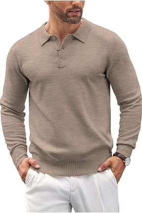 پلیور قهوه ای مردانه ساده youknitwear you - کد 793927616