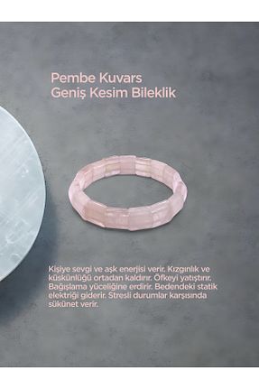 دستبند جواهر صورتی زنانه سنگ طبیعی OSMANLI DEĞERLİ TAŞ - کد 793926080