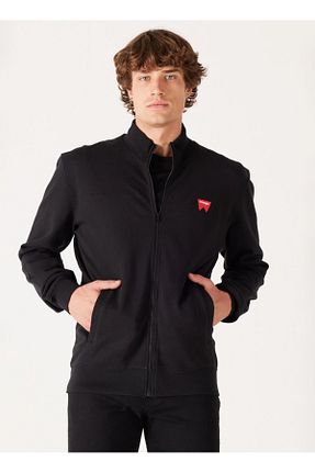 سوئیشرت مشکی مردانه ساده Wrangler - کد 793894768