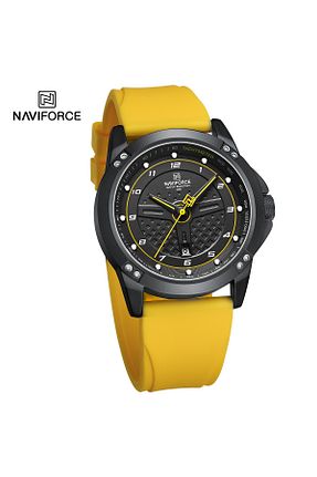 ساعت مچی زرد مردانه 45 میلی متر Naviforce - کد 793962859