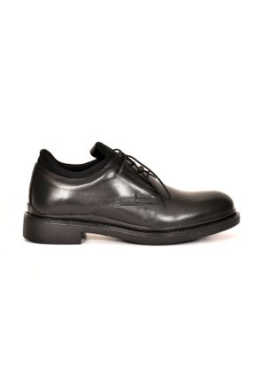 کفش کژوال مشکی مردانه چرم طبیعی پاشنه کوتاه ( 4 - 1 cm ) پاشنه ضخیم کد 794056396