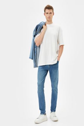 شلوار جین آبی مردانه پاچه تنگ جین کد 791519215