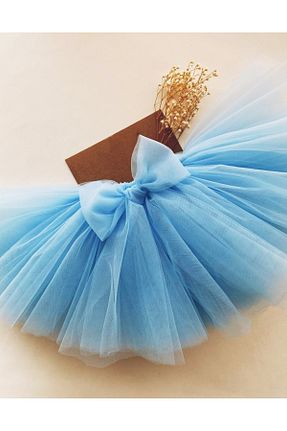 دامن آبی بچه گانه بافتنی punicha - کد 793643678