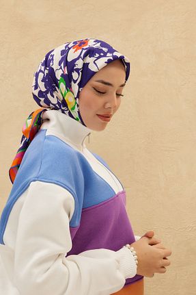 روسری بنفش پنبه ای Silk Home - کد 793593400