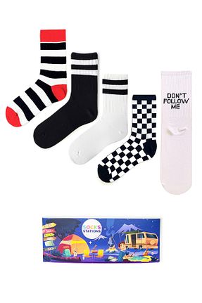 جوراب نارنجی زنانه پنبه ای Socks Stations - کد 63078804