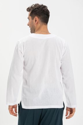 تی شرت سفید مردانه سایز بزرگ پنبه (نخی) تکی کد 182707338