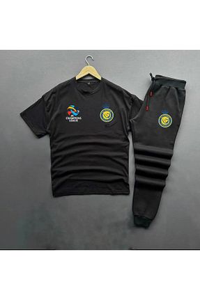 ست بالاتنه و پائین تنه مشکی زنانه بافتنی Pisa Art - کد 793748468