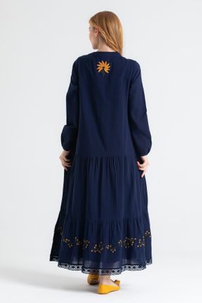 لباس سرمه ای زنانه بافتنی پنبه (نخی) رگولار آستین-بلند کد 670752197