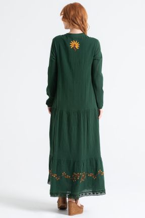 لباس سبز زنانه بافتنی پنبه (نخی) رگولار آستین-بلند کد 682285048